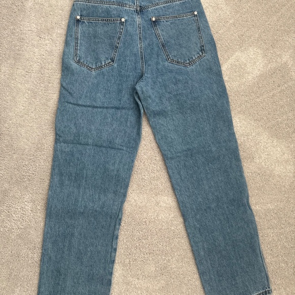 FENG CHEN WANG Blue Deconstructed Jeans - Picture 3 of 8